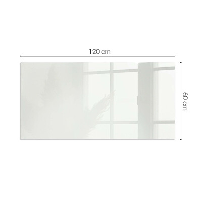 Rechteckige Funkenschutzplatte Glas Elfenbeinfarbe