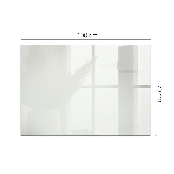 Rechteckige Funkenschutzplatte Glas Elfenbeinfarbe