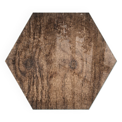 Sechseckige Glasplatte für Öfen Kiefernholzmuster