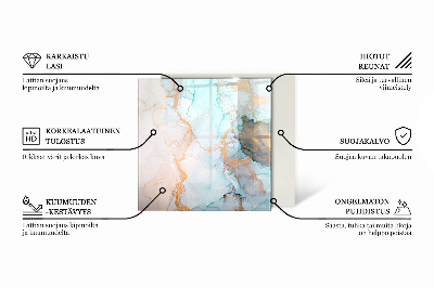 Sechseckige Funkenschutzplatte aus Glas Die Beschaffenheit der Steinstruktur