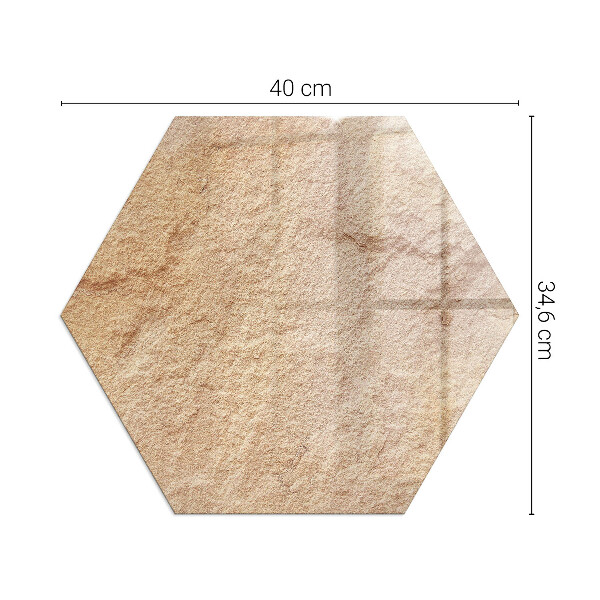 Sechseckige Funkenschutzplatte aus Glas Die Beschaffenheit der Steinstruktur