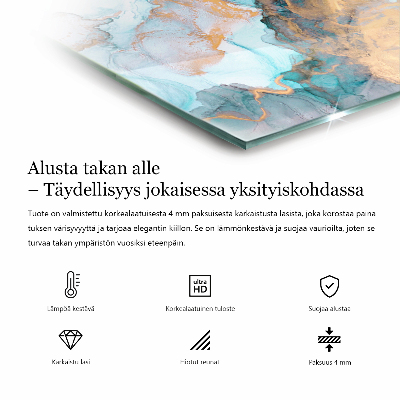 Sechseckige Funkenschutzplatte aus Glas Holzmuster in geometrischer Anordnung