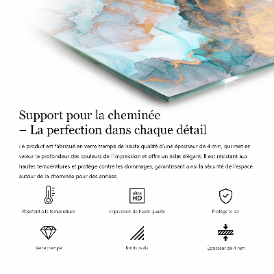 Sechseckige Glasplatte für Öfen Rostabdruck auf Metalloberfläche