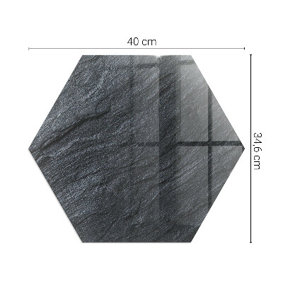 Sechseckige Glasplatte für Öfen Muster der Gesteinsstruktur