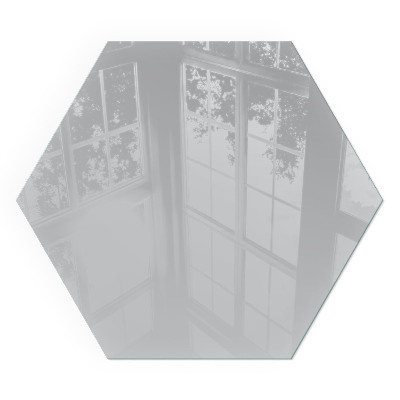 Sechseckige Funkenschutzplatte aus Glas Farbe Hellgrau