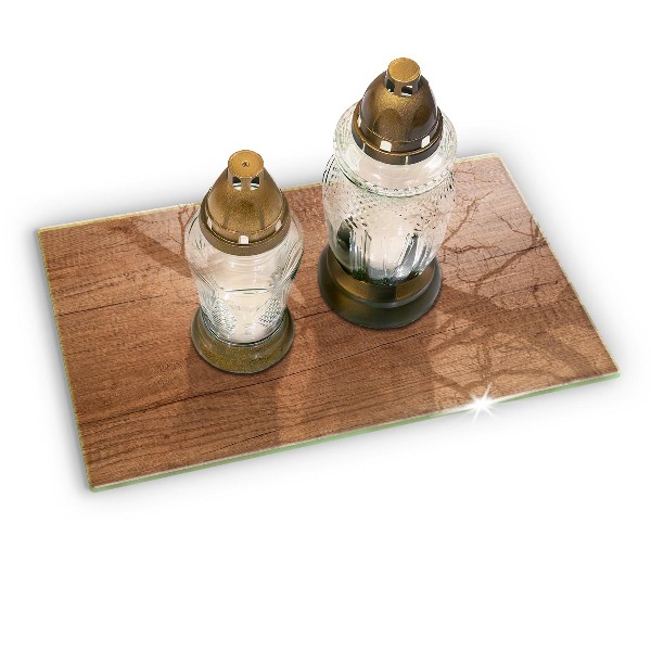 Grabkerze Untersetzer Holzstruktur