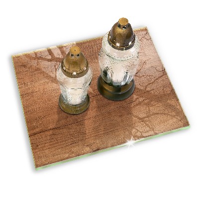 Grabkerze Untersetzer Holzstruktur