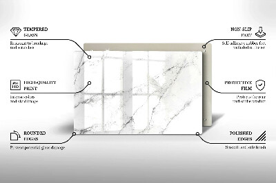 Glasunterlage für Grabkerzen Elegante Marmorstruktur