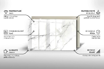 Glasunterlage für Grabkerzen Elegante Marmorstruktur