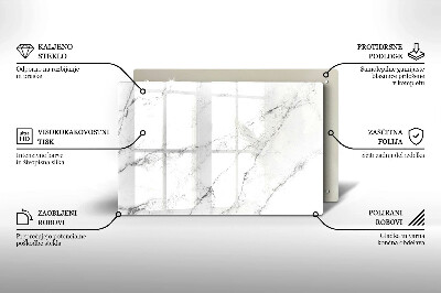 Glasunterlage für Grabkerzen Elegante Marmorstruktur