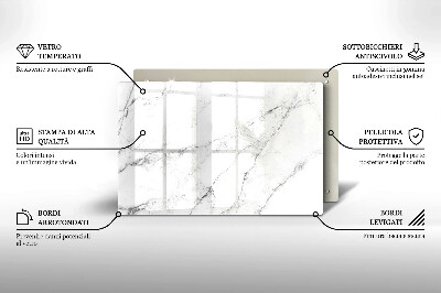 Glasunterlage für Grabkerzen Elegante Marmorstruktur