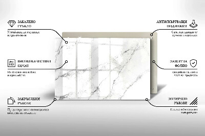 Glasunterlage für Grabkerzen Elegante Marmorstruktur