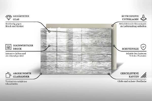 Glasunterlage für Grabkerzen Alte Holzbretter