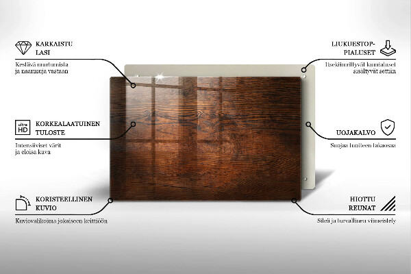 Grabkerze Untersetzer Dunkles Holzbrett