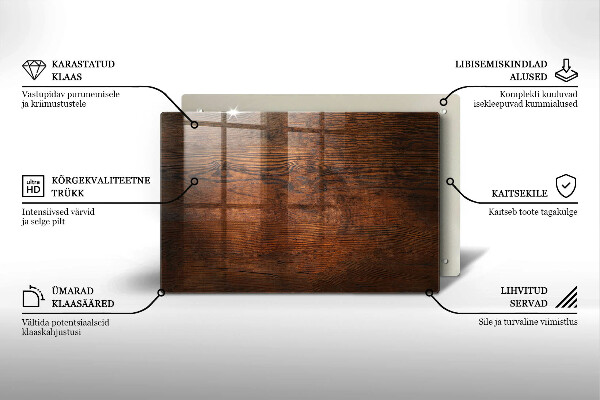 Grabkerze Untersetzer Dunkles Holzbrett