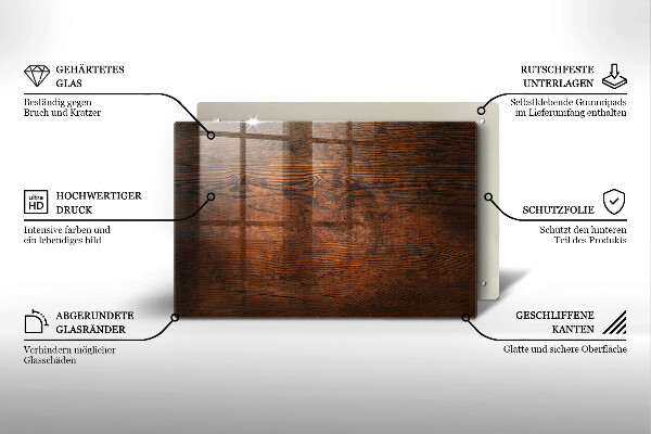 Grabkerze Untersetzer Dunkles Holzbrett