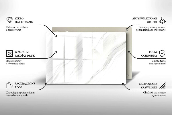 Glasunterlage für Grabkerzen Zarter Marmor
