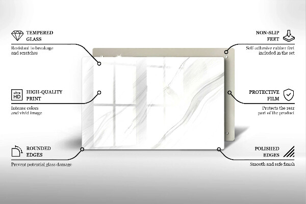 Glasunterlage für Grabkerzen Zarter Marmor