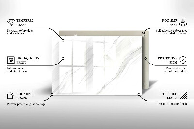 Glasunterlage für Grabkerzen Zarter Marmor