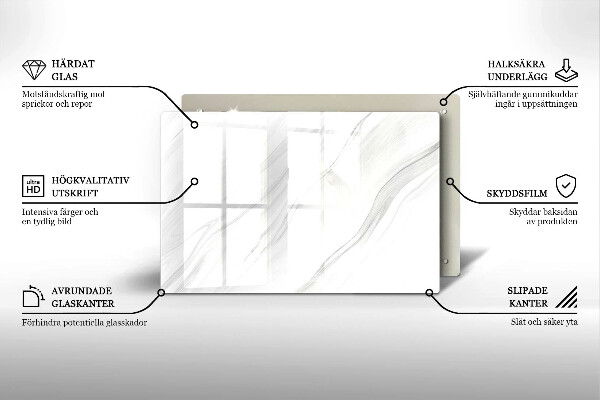 Glasunterlage für Grabkerzen Zarter Marmor