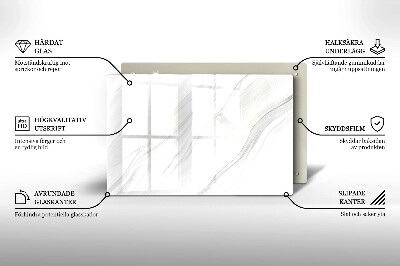 Glasunterlage für Grabkerzen Zarter Marmor
