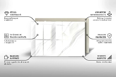 Glasunterlage für Grabkerzen Zarter Marmor
