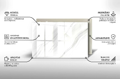 Glasunterlage für Grabkerzen Zarter Marmor