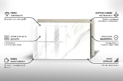 Glasunterlage für Grabkerzen Zarter Marmor