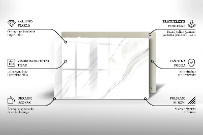 Glasunterlage für Grabkerzen Zarter Marmor