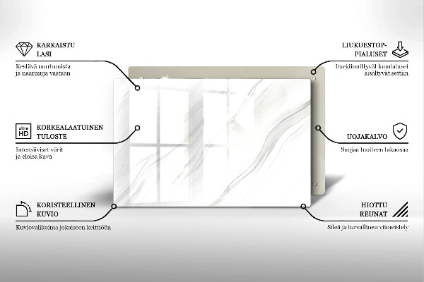 Glasunterlage für Grabkerzen Zarter Marmor