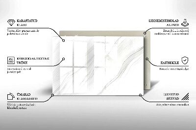 Glasunterlage für Grabkerzen Zarter Marmor