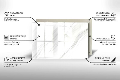 Glasunterlage für Grabkerzen Zarter Marmor