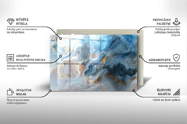 Grabkerze Untersetzer Marmorstruktur
