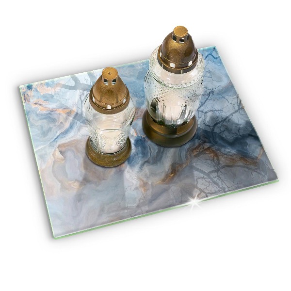 Grabkerze Untersetzer Marmorstruktur