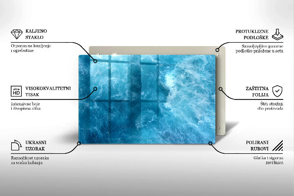 Grabkerze Untersetzer Blaues Wasser