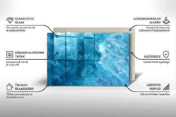 Grabkerze Untersetzer Blaues Wasser