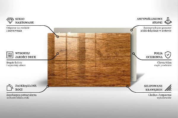 Glasunterlage für Grabkerzen Holzbrettstruktur
