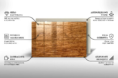 Glasunterlage für Grabkerzen Holzbrettstruktur