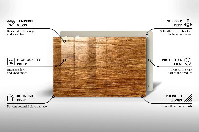 Glasunterlage für Grabkerzen Holzbrettstruktur