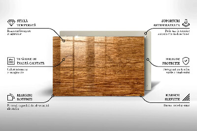 Glasunterlage für Grabkerzen Holzbrettstruktur