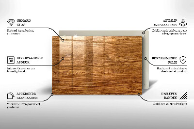 Glasunterlage für Grabkerzen Holzbrettstruktur