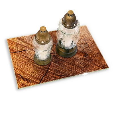 Glasunterlage für Grabkerzen Holzkonstruktion