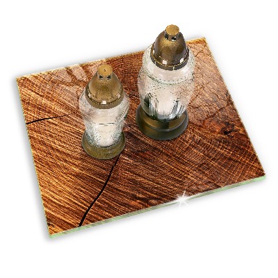 Glasunterlage für Grabkerzen Holzkonstruktion