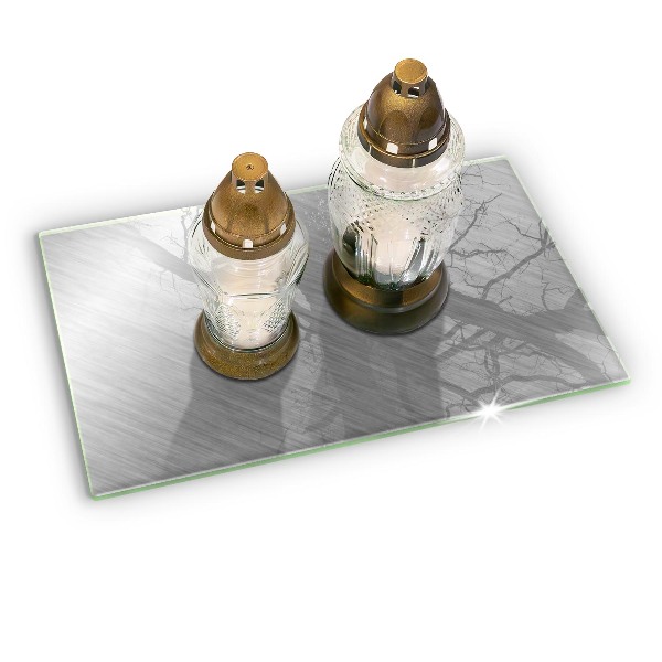 Grabkerze Untersetzer Hintergrund mit Metalltextur