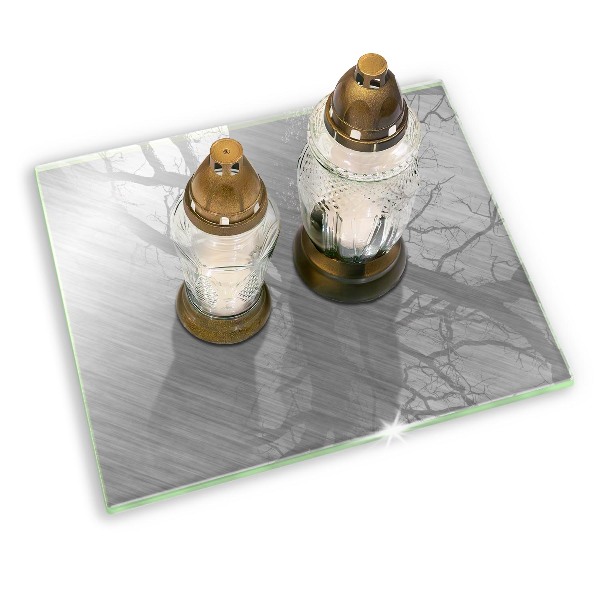 Grabkerze Untersetzer Hintergrund mit Metalltextur