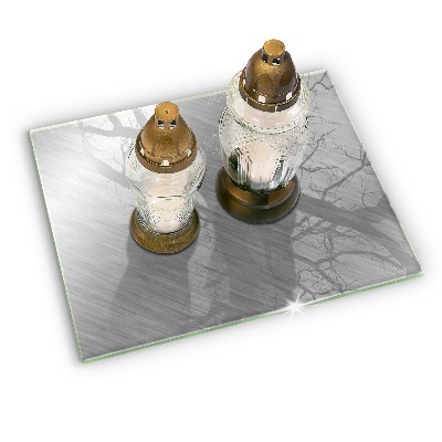 Grabkerze Untersetzer Hintergrund mit Metalltextur