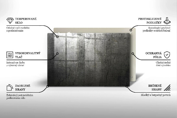 Glasunterlage für Grabkerzen Metallische Textur