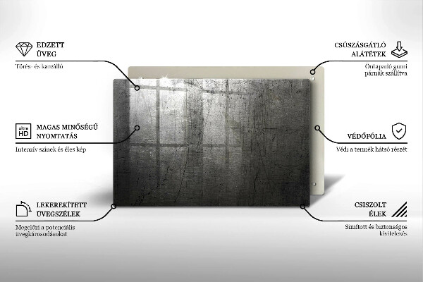 Glasunterlage für Grabkerzen Metallische Textur