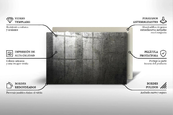 Glasunterlage für Grabkerzen Metallische Textur