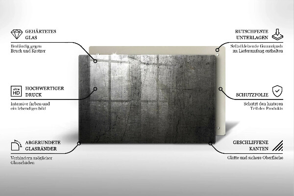 Glasunterlage für Grabkerzen Metallische Textur